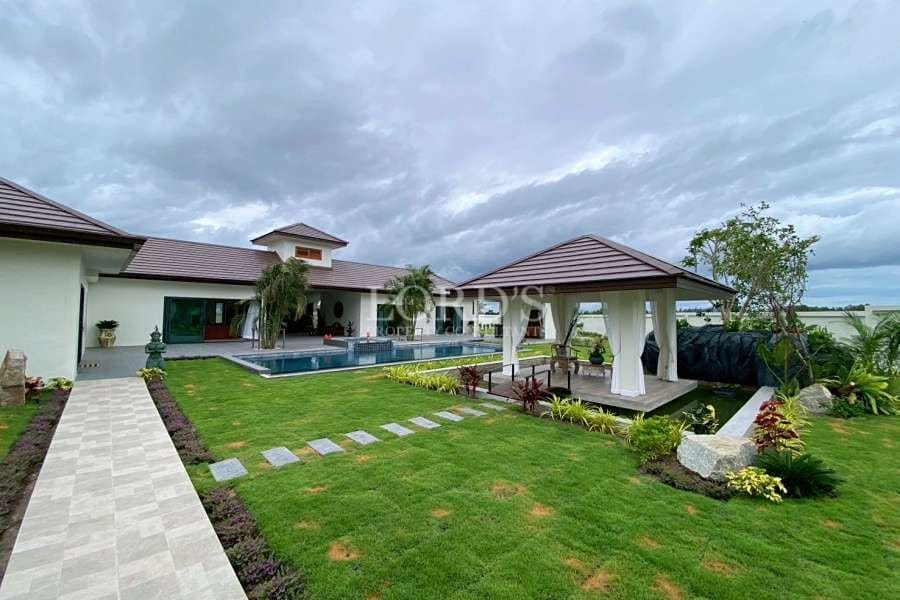 Modern house with landscaped garden