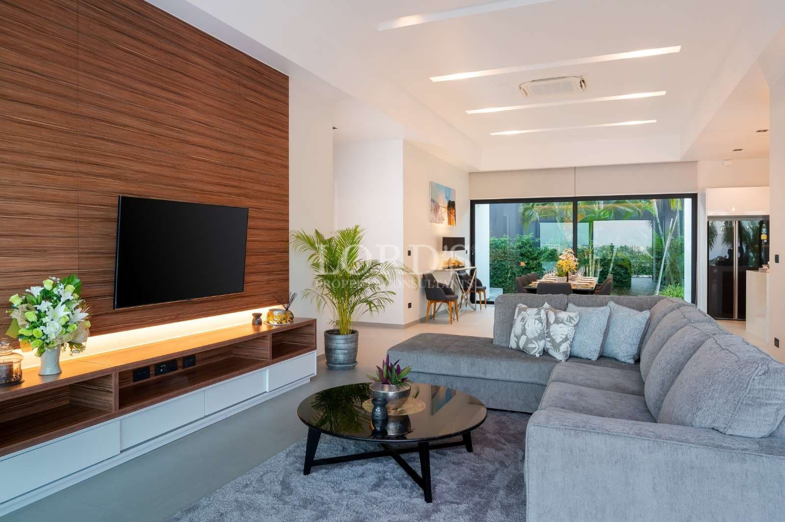 Modern living room with stylish decor