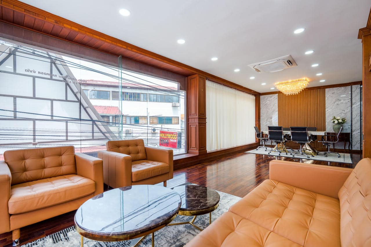 Bright office lounge